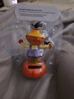 Solar Dancing Thanksgiving Autumn Fall Scarecrow Girl Bobble Head Sun Catcher Nw