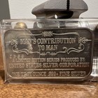 Albert Einstein Rare   369 Ussc  1 Troy Oz   999 Fine Silver Bar- Vintage 1974
