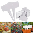 100pcs White Waterproof Garden Plant Labels 6x10cm Plastic Writing Tags - New