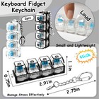 2 Pcs Keyboard Fidget Toy  Keychain 2 8 X 7 4 Cm  Clear Black