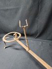 Antique 18th C 1700s Wrought Iron Fireplace Hearth Trivet 3 Legs With Spoon Rest