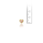 14kt Solid Gold Kids Heart Screwback Stud Earrings 