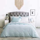  Baby Blue Duvet Cover 100  Cotton 3 Pcs Set 1 Classic Light Queen Powder Blue
