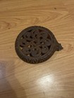Vtg Antique Cast Iron Wood Stove Cast Iron Warming Shelf Trivet