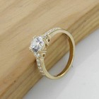 2 Ct Round Cut Diamond Engagement Wedding Ring 14k Yellow Gold Over Women Size 7