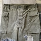 Vintage Wwii Hbt Fatigue Cargo Pants 40s 1940s Repaired Distressed 34x33  32x28 