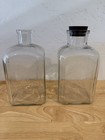2 Embossed Undertakers Supply Co Chicago Clear Glass Medicine Bottles