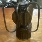 Vintage Justrite Brass Carbide Coal Miner   s Cap Helmet Lamp Light Lantern 1912