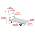 2000lbs Steel Platform Truck Hand Push Flat Dolly Cart W  360   Swivel Wheels