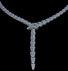 9ct Moissanite Serpentine Necklace Choker 14k White Gold Plated  925 Silver