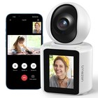 Tmezon 2pcs Two Way Audio Video Pet Dog Camera Speaker Video Calling Monitor