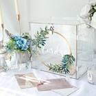 Clear Wedding Card Box Pvc Acrylic Windows Rustic Envelope Gift Box With Lock