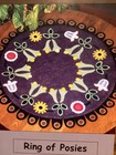 Pattern Wool Felt Sunflower Tulip Posey Floral Penny Rug New Making Lemonade