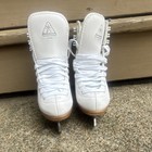 Jackson 200 White Figure Ice Skates Size 10 W  Mark I Blades  Toe Pick