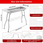 Folding Bbq Grill Barbeque Grill Stainless Steel Outdoor Charcoal Large Portable