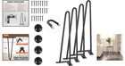 Heavy-duty 16  Hairpin Furniture Legs  Set Of 4 With Rubber Floor Protectors