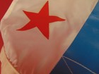 Soviet Russian Navy Flag Original C 1980s Small Naval Ensign 16x9    Mint Condit   n