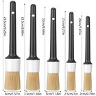 5pcs Car Detailing Brush Set Interior   Exterior Cleaning Boar Hair Bristle
