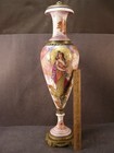 Big -antique Sevres Art Nouveau Portrait Woman Porcelain French Bronze Vase Urn 