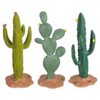 3pcs Artificial Cactus Decor  5  5 Inch Fake Succulent Plants Figurine 