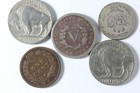 Us Coin Type Lot  1909 Silver Barber Dime 1905 Indian Die Crack Cent V Buffalo