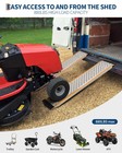 2 Pack 47   57  Aluminum Lawn Mower Ramps 880lbs 1000lbs Anti-slip Punch Plate