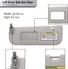 Grey Left driver Side Sun Visor W makeup Mirror For Hyundai Elantra Md 2011-2016