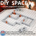 Dungeon Walls 40pcs 28mm Miniature Rpg Modular System Dnd Terrain Building Ac   