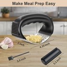 Stainless Steel Garlic Press Rocker Mincer Crusher With Peeler And Cleaning