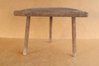 Vintage Furniture Antique Primitive Wood Milking Chair Stool Seat Bench 19th 