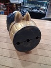 Cast Iron Dutch Boy Bank Sitting On Barrel Vintage Coin Bank