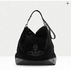  us Seller  Vivienne Westwood Orb Plaque Black Tote Hobo Bag  ready Ship 
