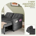 55  Sleeper Sofa Bed 3 In 1 Convertible Pull Out Futon Metal Frame For Apartment