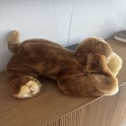 Vintage 2000 Toys R Us Animal Alley Laying Brown Darby Puppy Dog Large Plush 24   