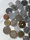 Lot Of 34 Vintage Antique Tokens   Coins Advertising  Taverns  Stores Etc 