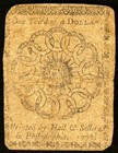 Continental Currency  fugio Note  Feb 17 1776  1 3 Pleasant Well Printed Note