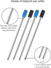 2 75 Inch Ballpoint Pen Refills Pack Of 10  Smooth Writing 1 0 Mm Medium Point M