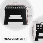 Folding Step Stool With Handle  1-pack     9 Inch Anti Slip Collapsible Stool       