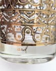 2 Signed Georges Briard Gold   Clear Crown And Scroll 22k Highball Glasses Nice