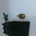 Vintage Brass Dreidel Metal Spinning Top Put Take All Game Mini Green Pouch
