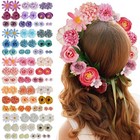 20pcs Pop Silk Artificial Fake Rose Flower Heads Bulk Craft Wedding Party Decor
