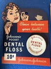 Vintage Dentistry  2 Items  Floss On Original Drug Store Card