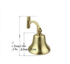 Antique Brass Ship Bell Brass Wall Bell Medium Sized Ship Bell Cast Brass