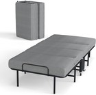  Foldable Rollaway Bed With Memory Foam Mattress   Sturdy Fold Up Metal Frame