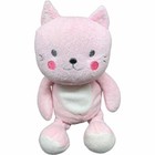 Carters Child Of Mine Girls Pink Kitty Cat Plush Rattle Baby Toy Lovey Stuffed