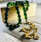 Natural Genuine Green Fatouran Crystal Cut Shape Prayer Beads 66 5 G   12 5 Mm  