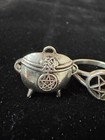 Three Rings - 2 Are 925 Sterling Silver Pentacle Star Cauldron Costume Wiccan