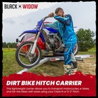 Black Widow Motorcycle   Ebike Carrier W   Ramp For 2  Hitch  400 Pound Capacity