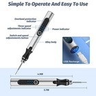 Defabee Electric Engraving Pen With 34bits  Ultimate Cordless Portable Silver 