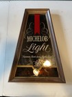 Vintage Anheuser Bush 20x14 Michelob Light Beer Mirror Bar Sign Wood Frame1978 